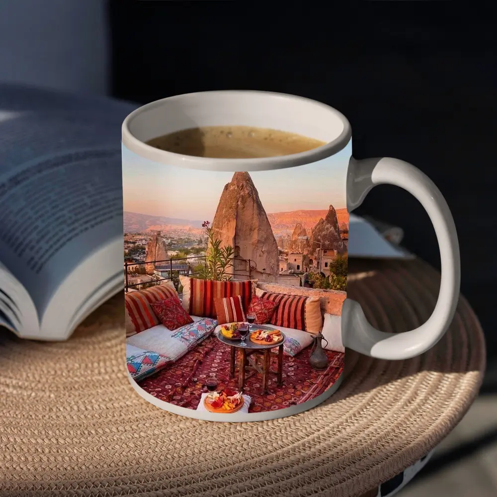 Cappadocia Rooftop Terrace Fairy Chimneys Turkey – Mugs