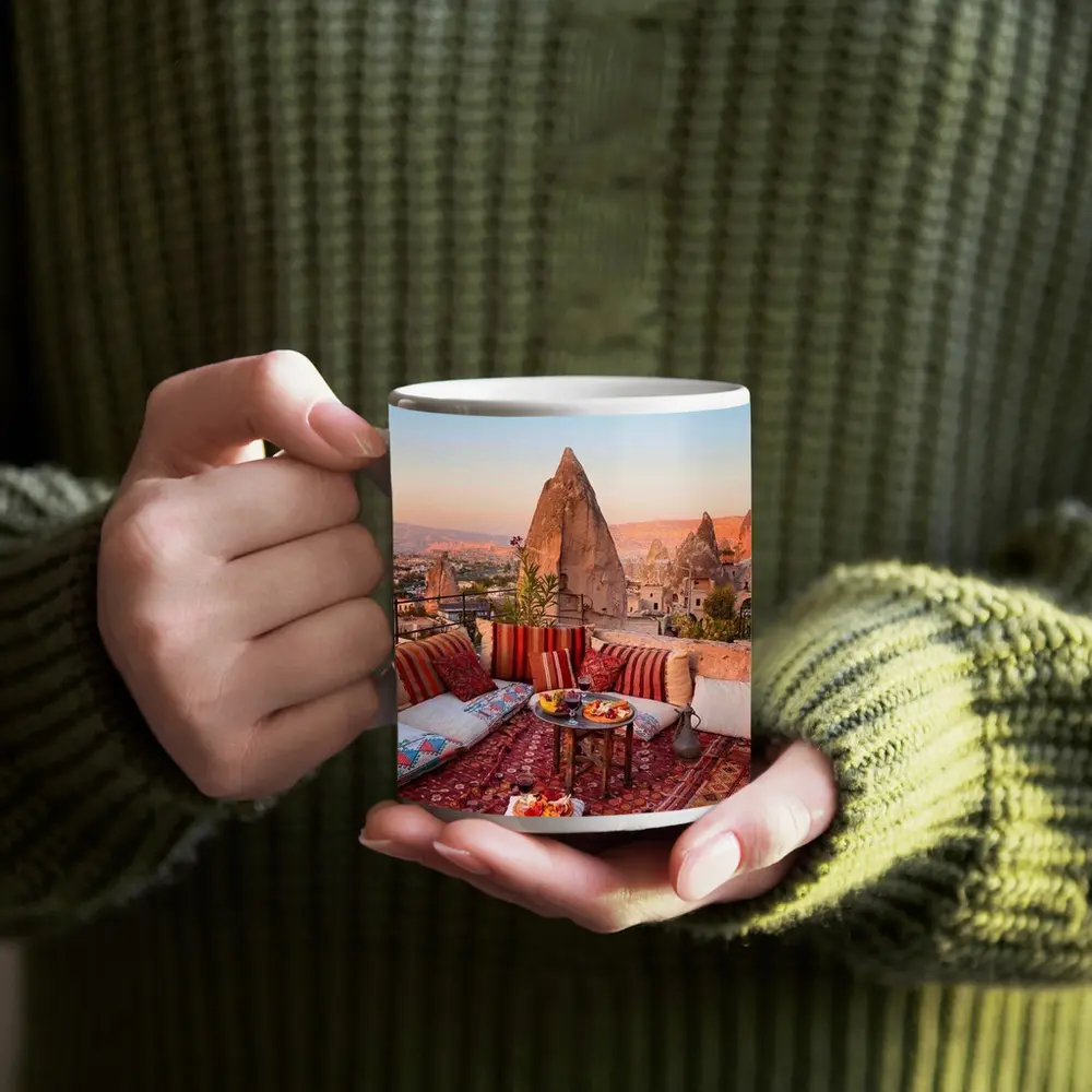 Cappadocia Rooftop Terrace Fairy Chimneys Turkey – Mugs