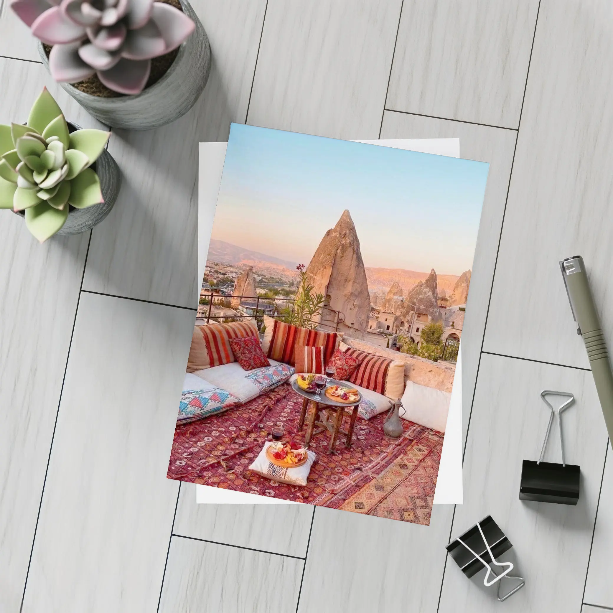 Cappadocia Rooftop Terrace Fairy Chimneys Turkey – Postcards