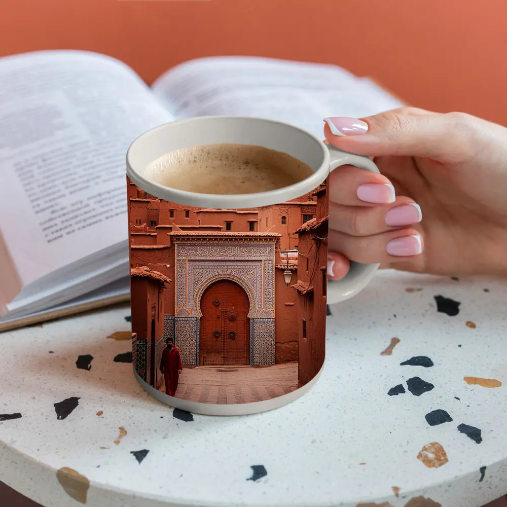 Moroccan Medina Red Clay Village Gate – Mugs
