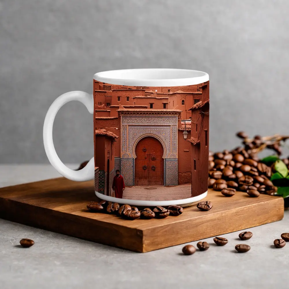 Moroccan Medina Red Clay Village Gate – Mugs