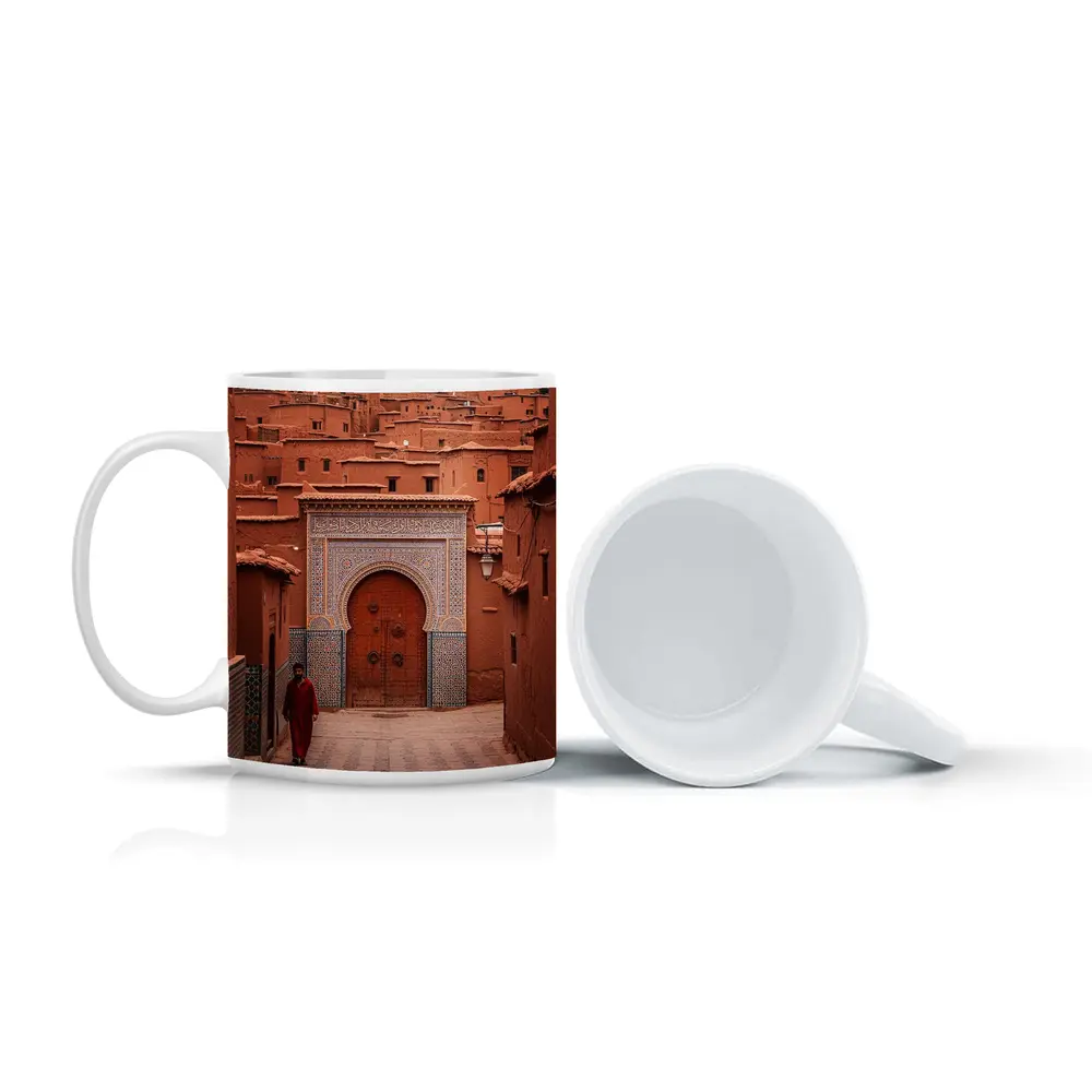 Moroccan Medina Red Clay Village Gate – Mugs