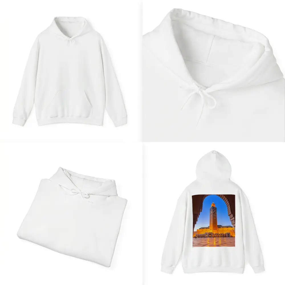 Hassan II Mosque Casablanca Morocco Night – Hoodies