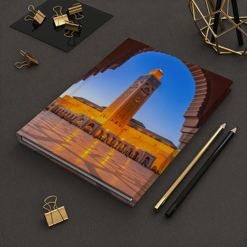 Hassan II Mosque Casablanca Morocco Night – Notebooks