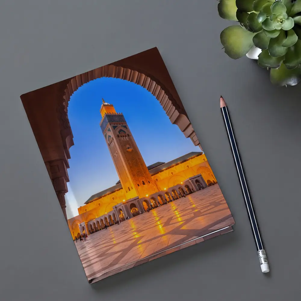 Hassan II Mosque Casablanca Morocco Night – Notebooks