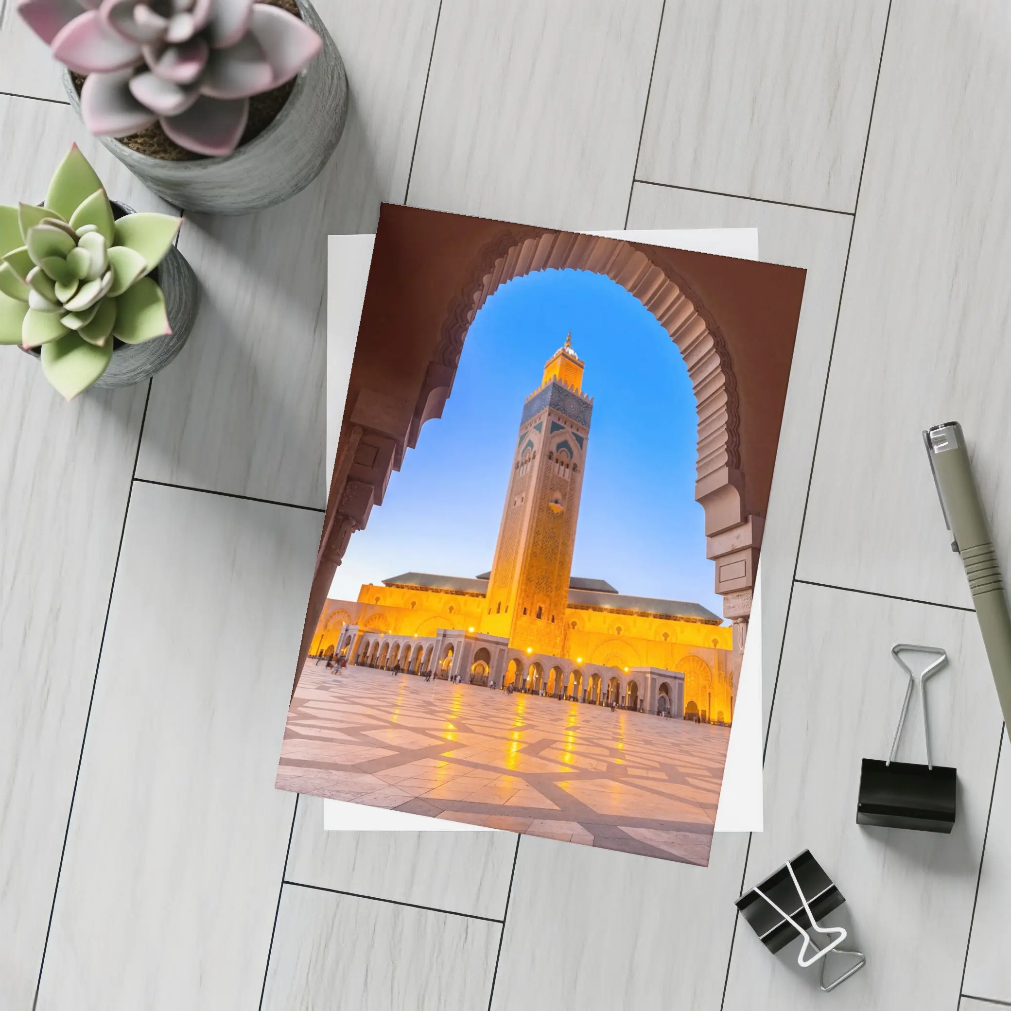 Hassan II Mosque Casablanca Morocco Night – Postcards