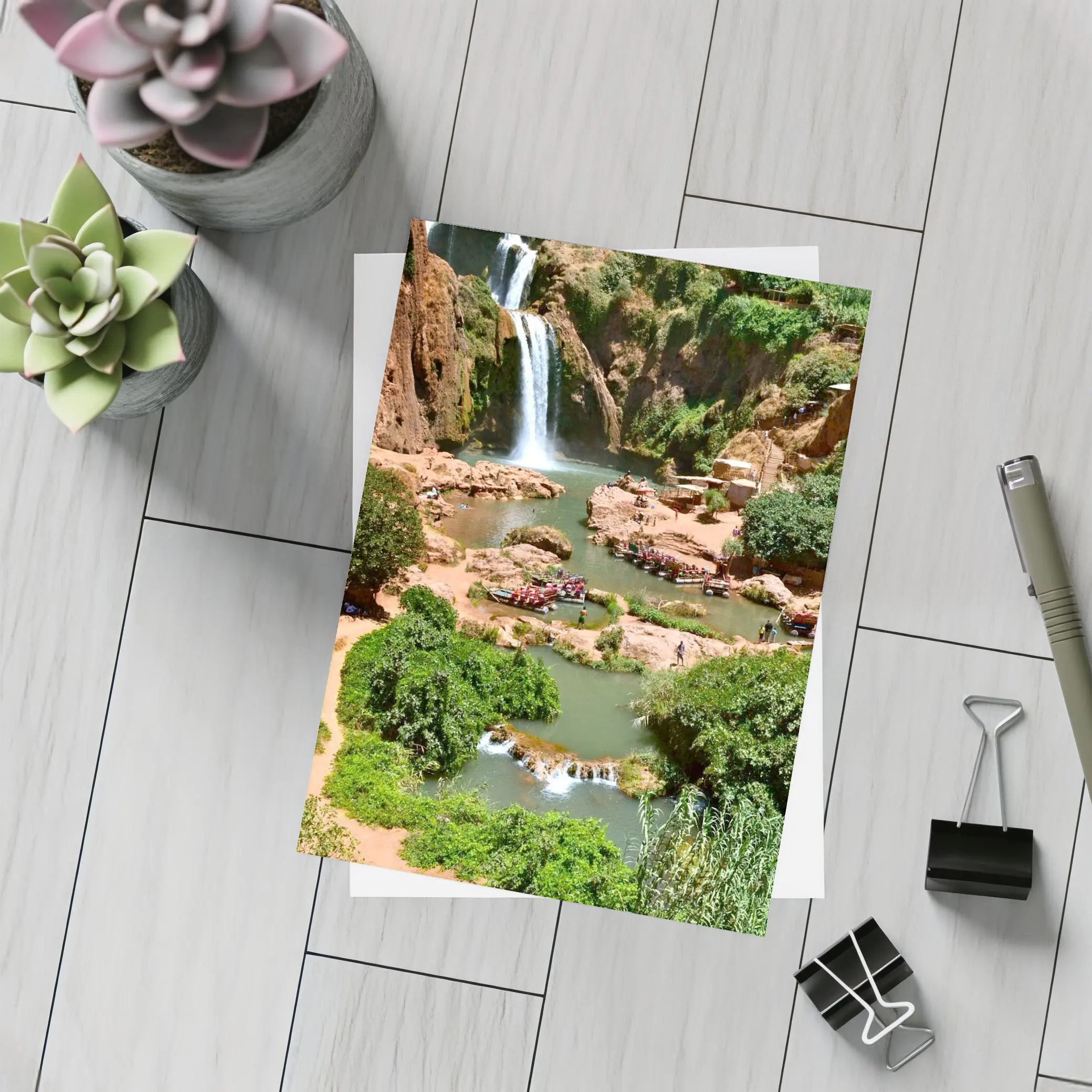 Ouzoud Waterfalls Morocco Red Rock Gorge – Postcards