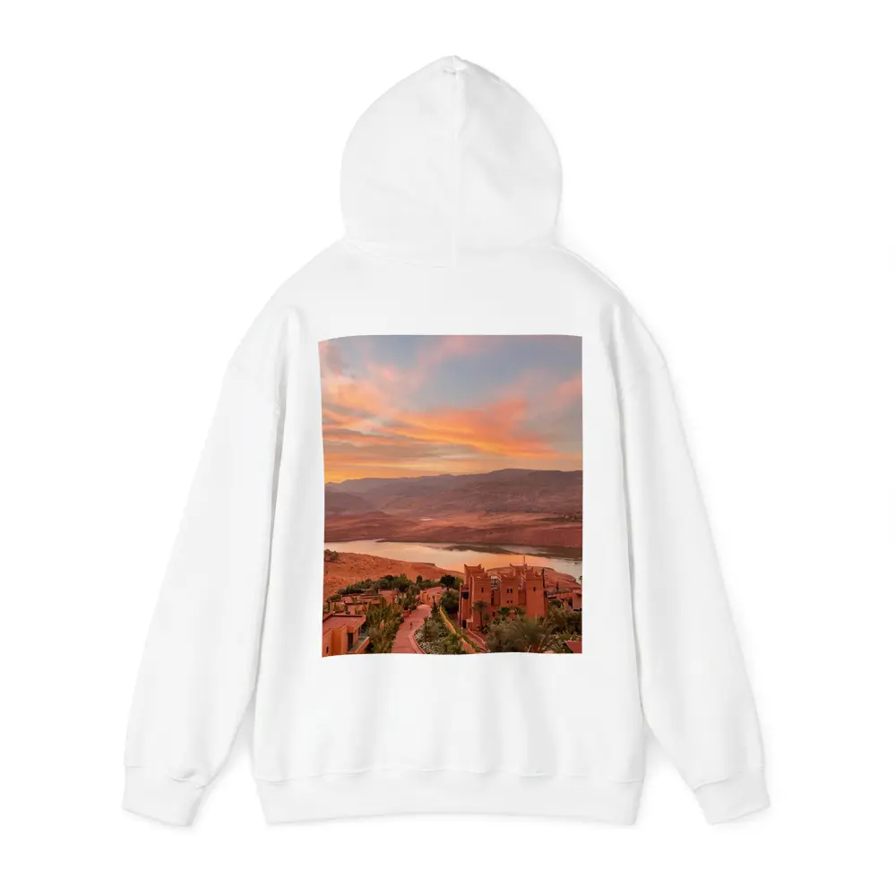 Morocco Sunset Village Lake Mountain View – Hoodies