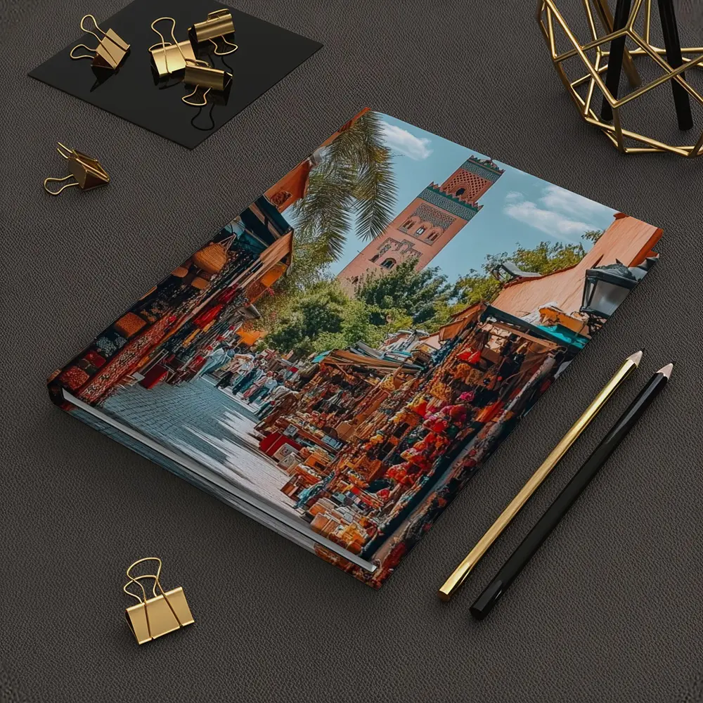 Marrakech Market Street Koutoubia Mosque Morocco – Notebooks