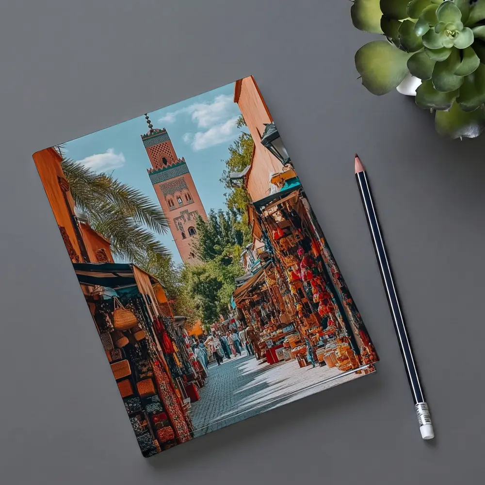 Marrakech Market Street Koutoubia Mosque Morocco – Notebooks