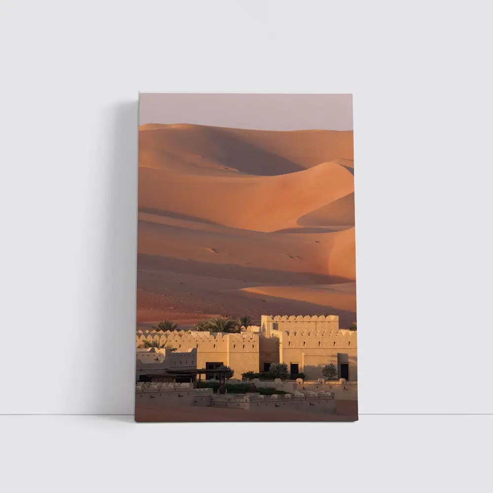Desert Fortress Among Golden Sand Dunes – Wall Art