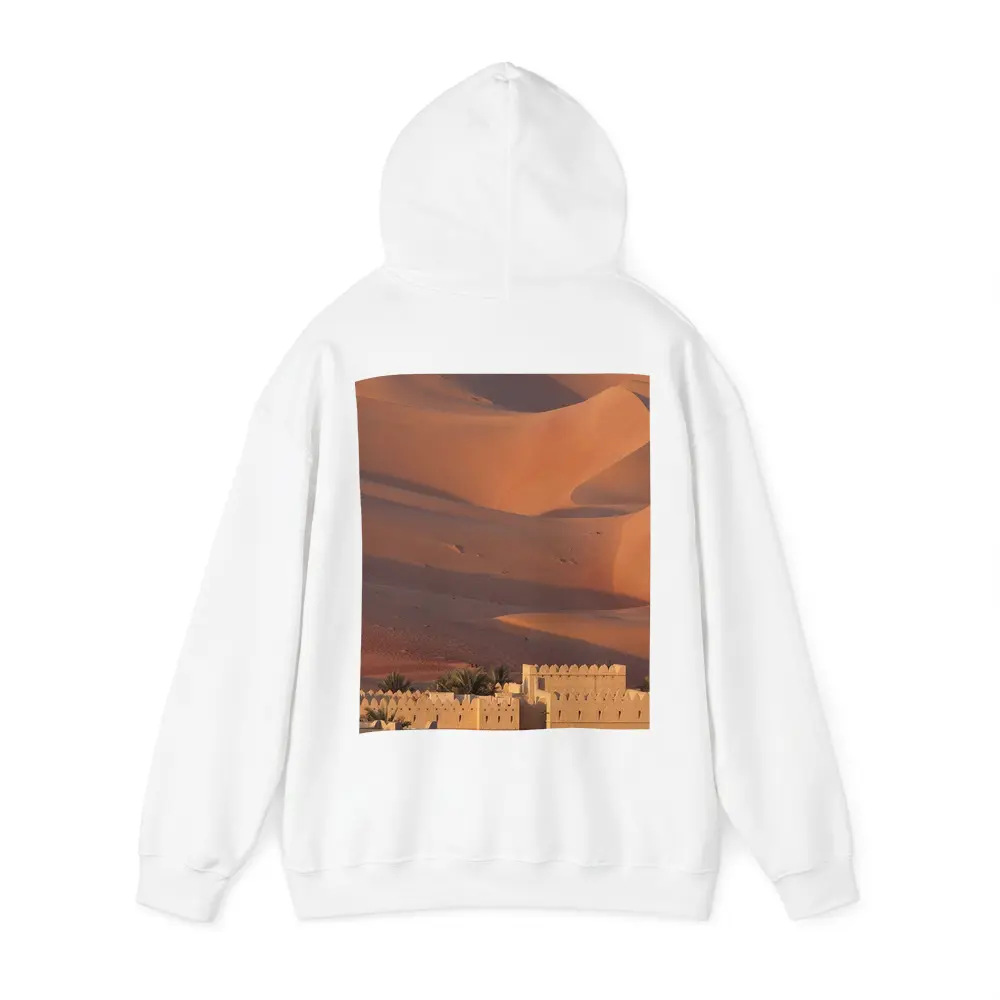 Desert Fortress Among Golden Sand Dunes – Hoodies
