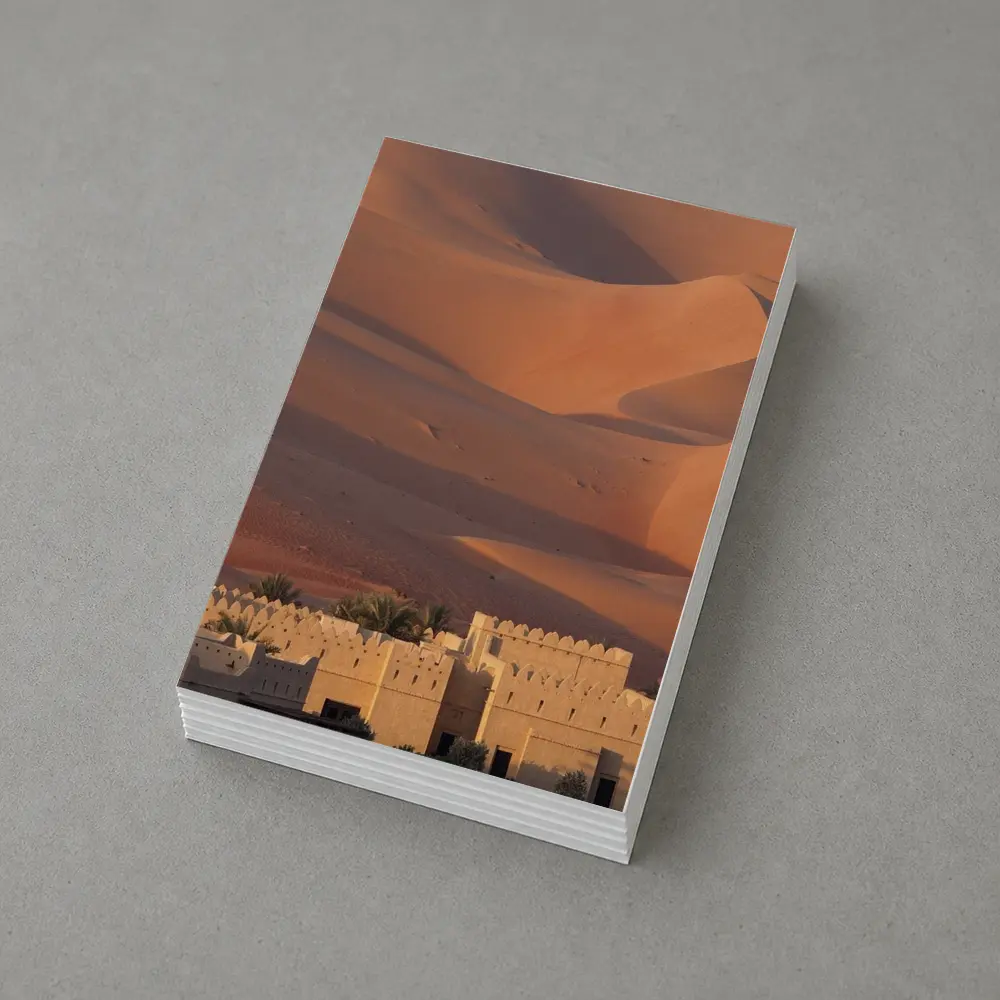 Desert Fortress Among Golden Sand Dunes – Postcards