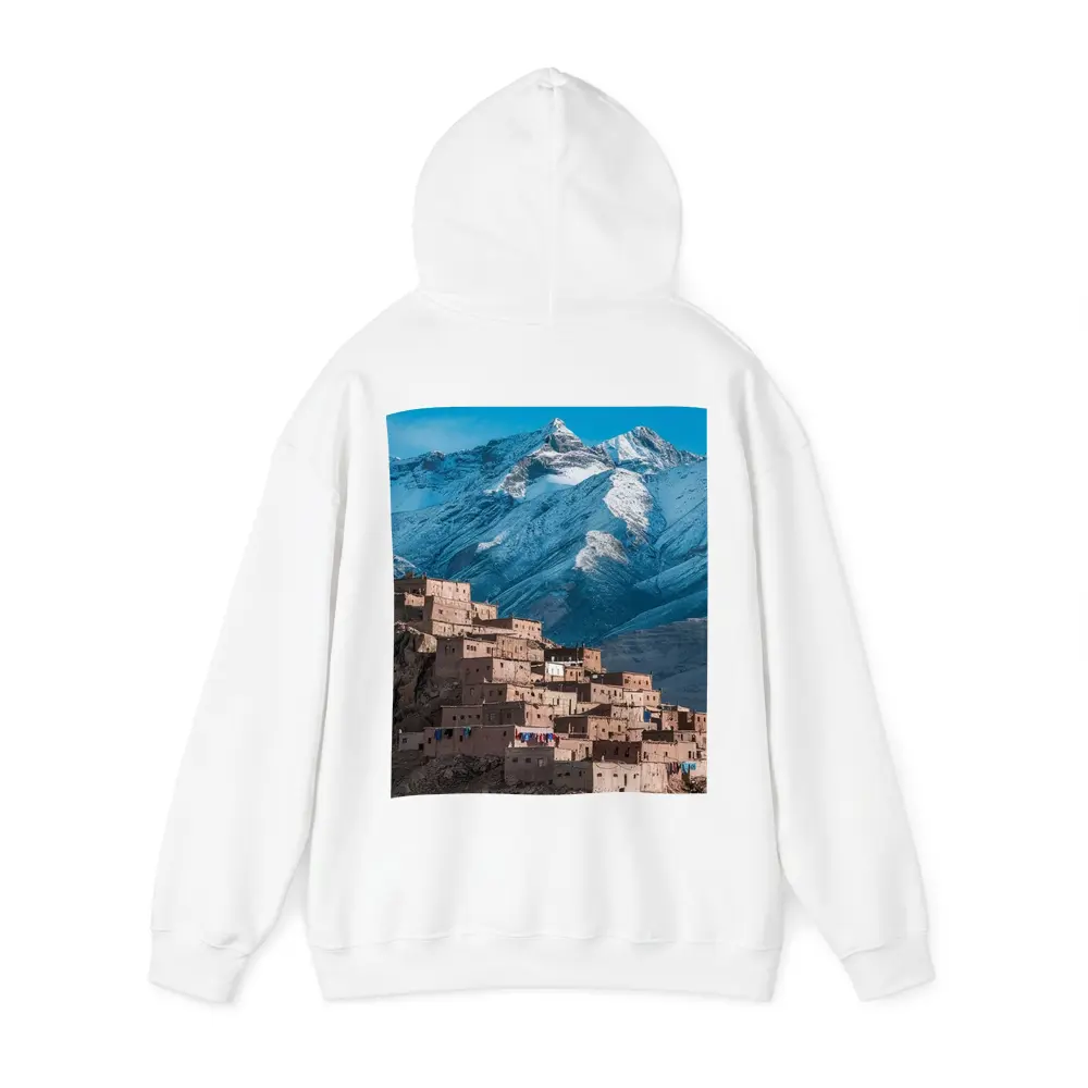 Moroccan Village Atlas Mountains Snow Peaks – Hoodies