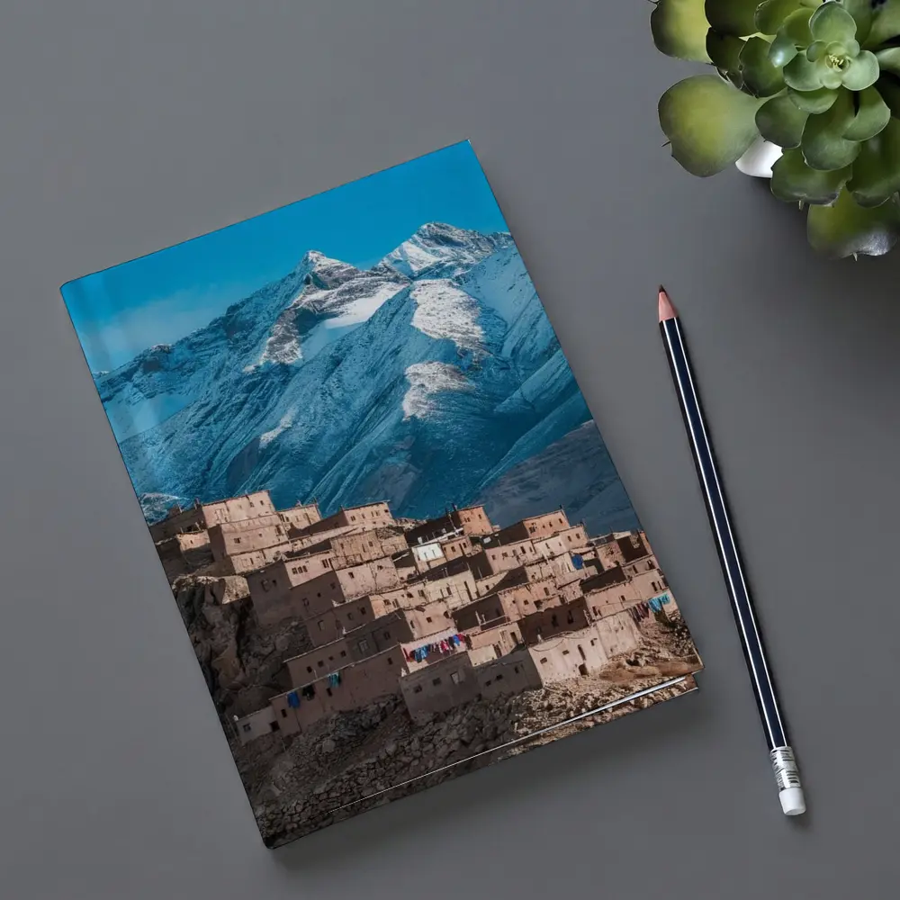 Moroccan Village Atlas Mountains Snow Peaks – Notebooks