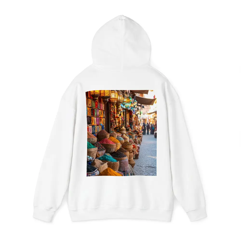 Marrakech Spice Market Colorful Bazaar Street – Hoodies
