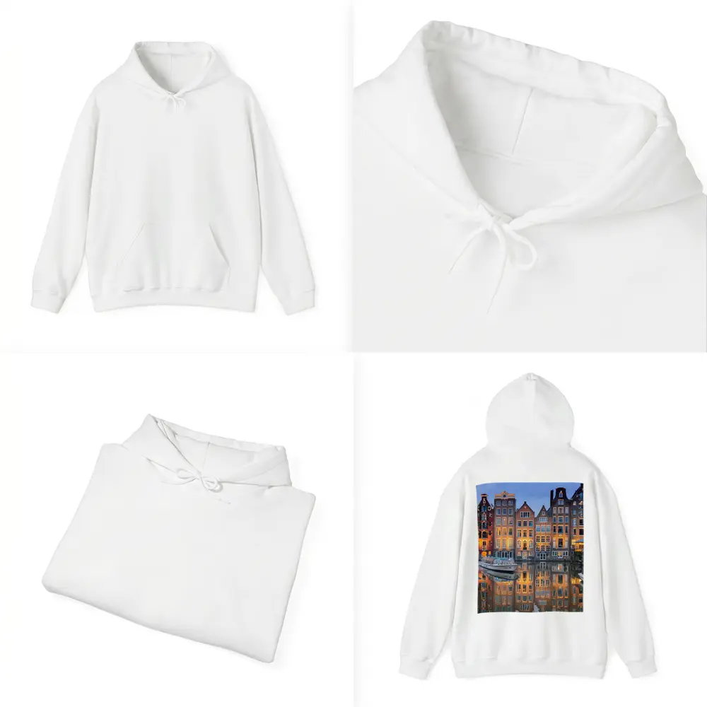 Amsterdam Canal Houses at Blue Hour – Hoodies