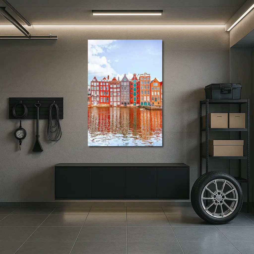 Amsterdam Canal Houses Colorful Dutch Architecture – Wall Art