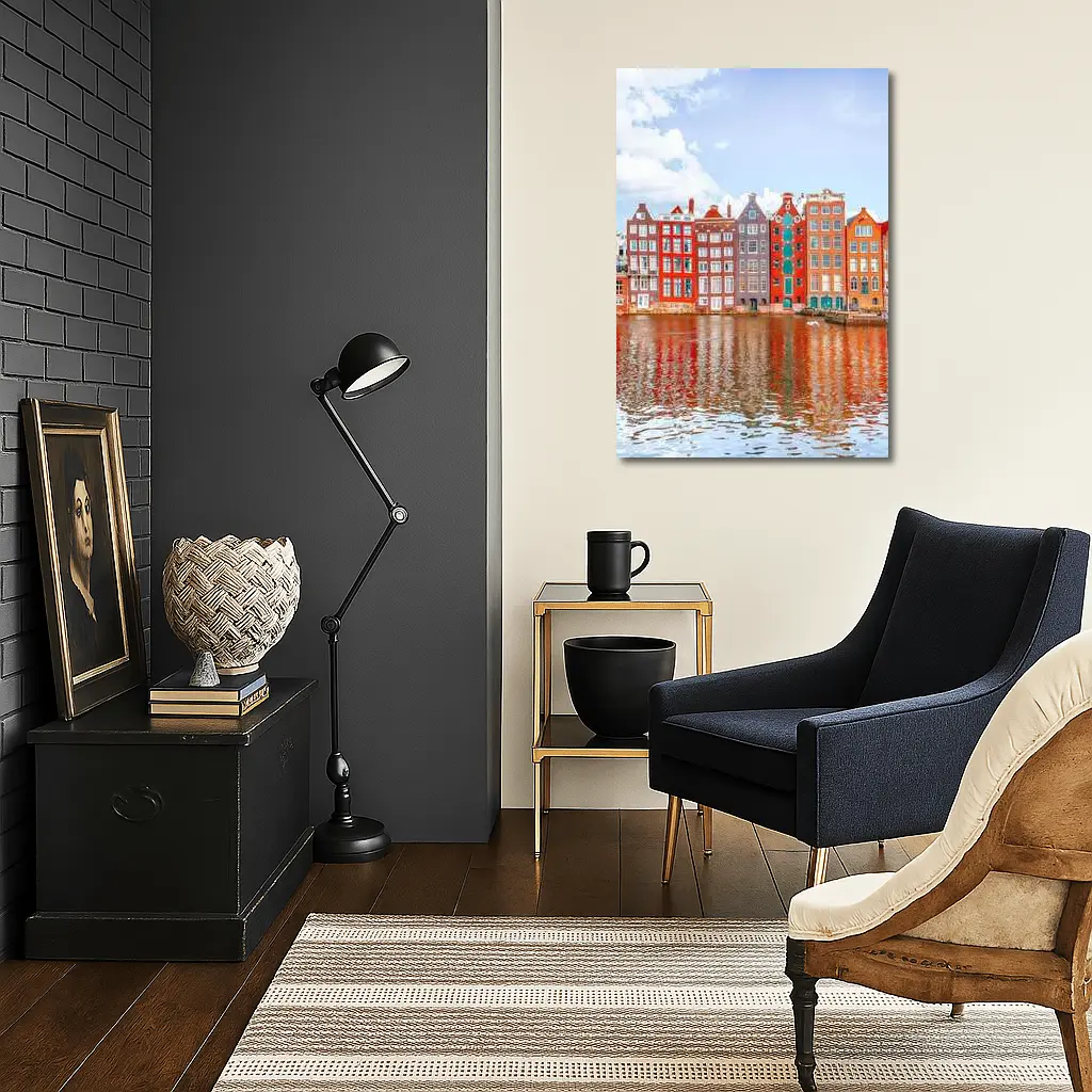 Amsterdam Canal Houses Colorful Dutch Architecture – Wall Art