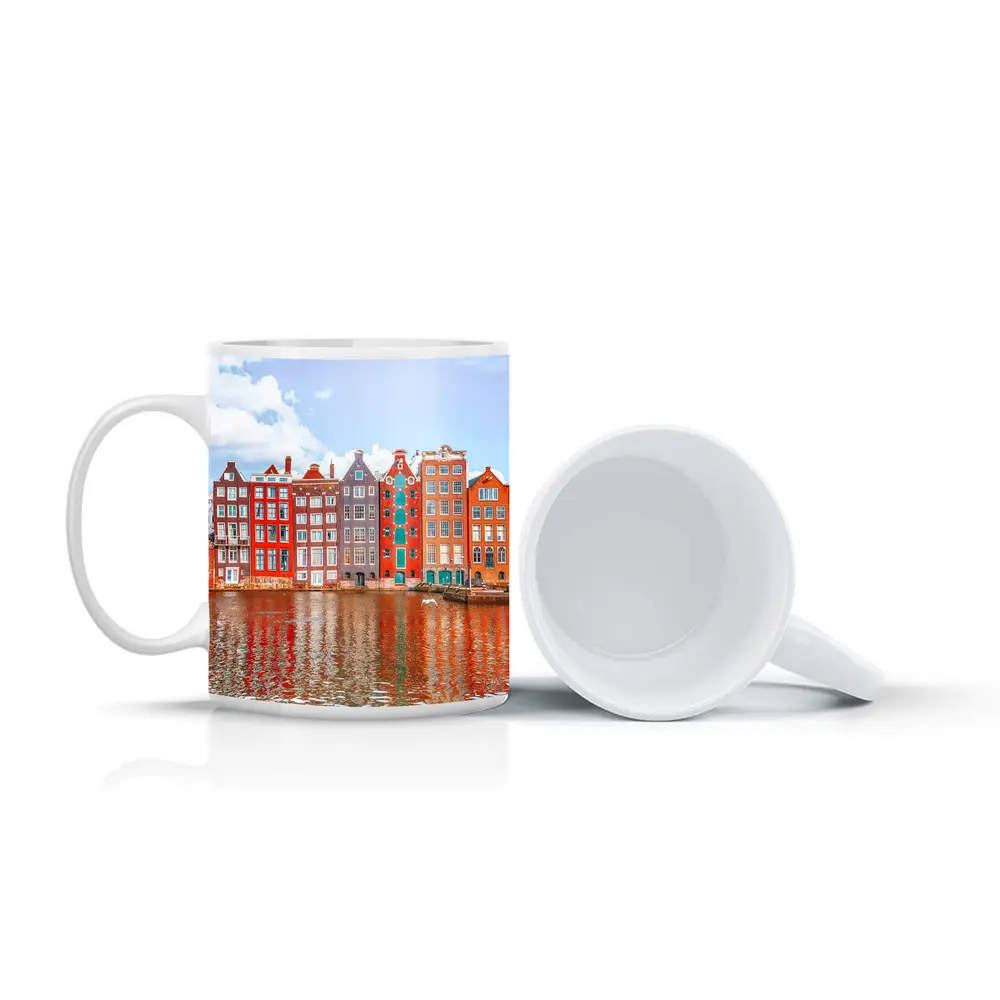 Amsterdam Canal Houses Colorful Dutch Architecture – Mugs