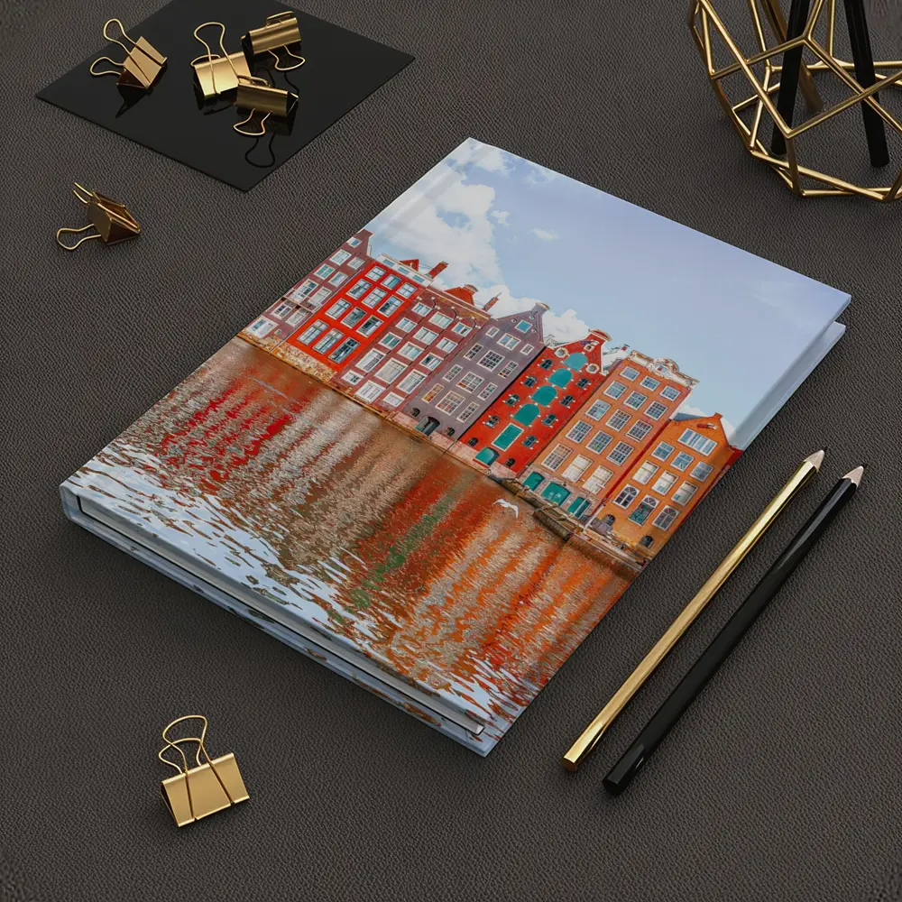 Amsterdam Canal Houses Colorful Dutch Architecture – Notebooks