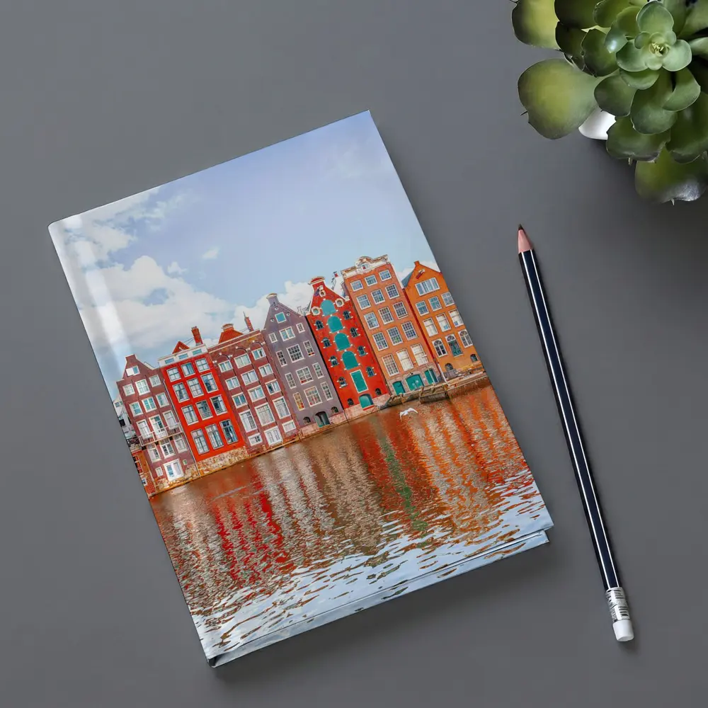 Amsterdam Canal Houses Colorful Dutch Architecture – Notebooks