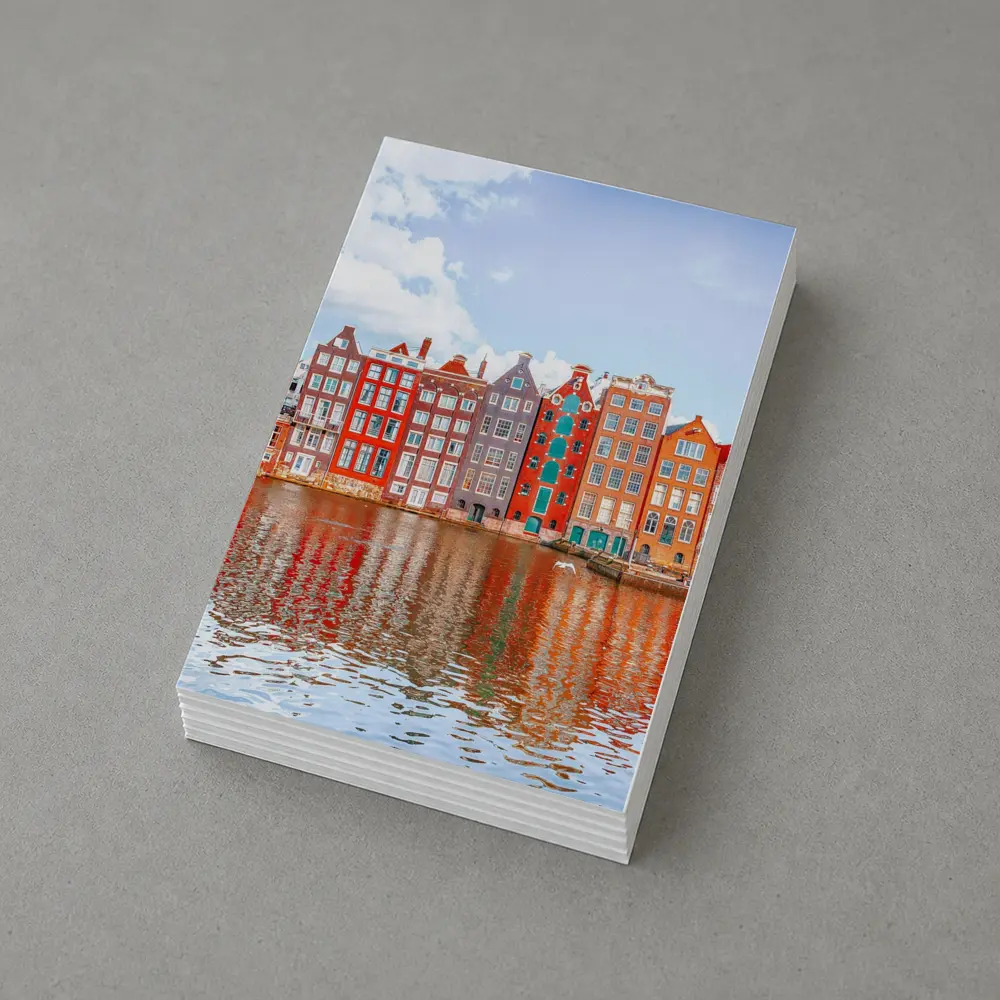 Amsterdam Canal Houses Colorful Dutch Architecture – Postcards