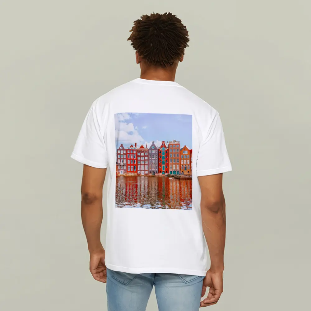 Amsterdam Canal Houses Colorful Dutch Architecture – T-Shirts