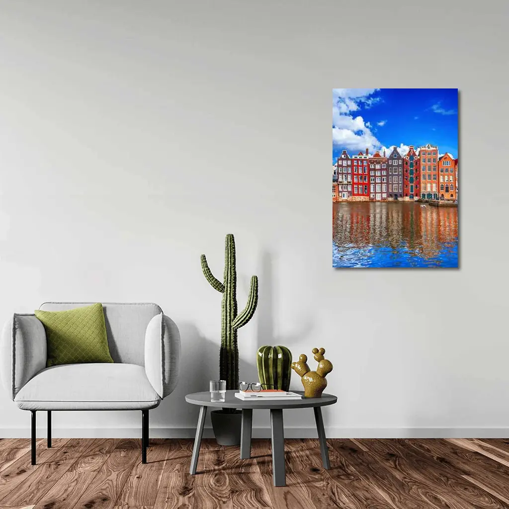 Amsterdam Canal Houses Colorful Dutch Architecture – Wall Art