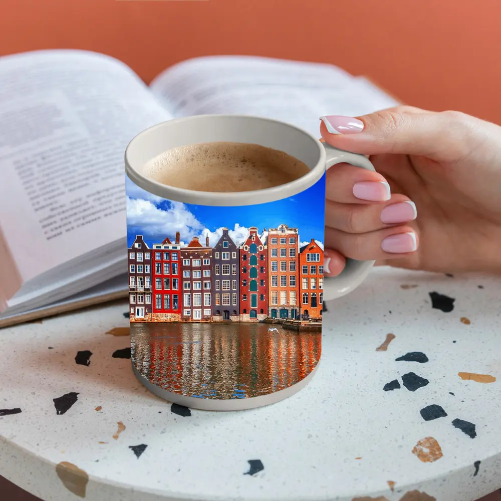 Amsterdam Canal Houses Colorful Dutch Architecture – Mugs