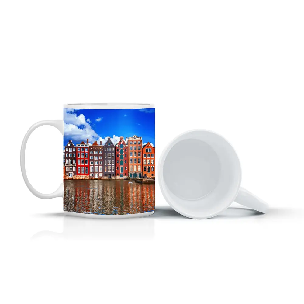 Amsterdam Canal Houses Colorful Dutch Architecture – Mugs
