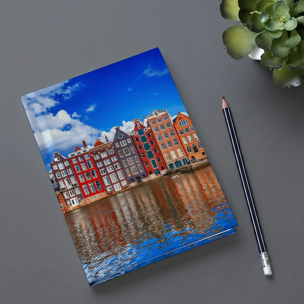 Amsterdam Canal Houses Colorful Dutch Architecture – Notebooks