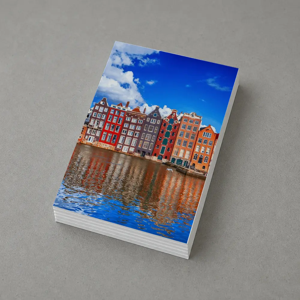 Amsterdam Canal Houses Colorful Dutch Architecture – Postcards