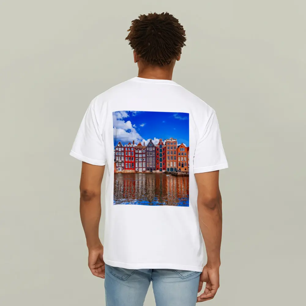 Amsterdam Canal Houses Colorful Dutch Architecture – T-Shirts