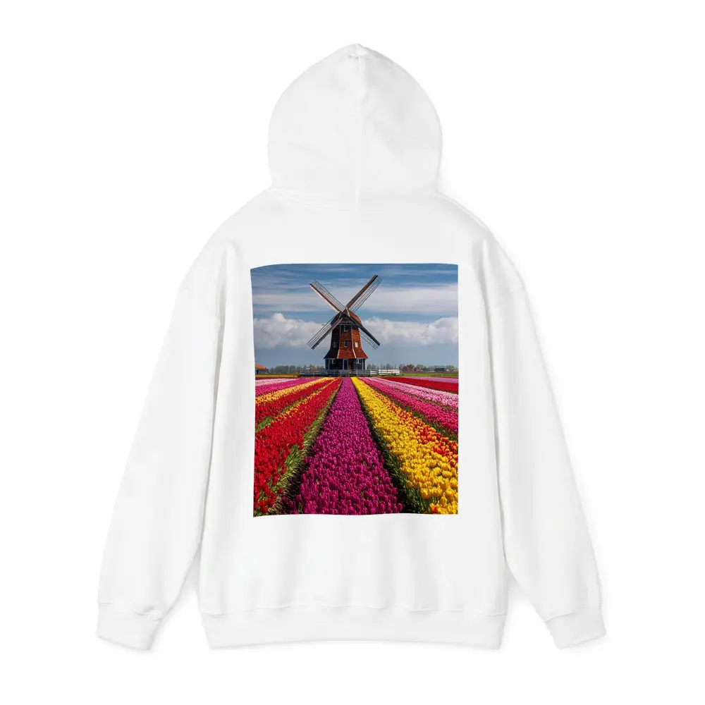 Dutch Windmill Tulip Fields Netherlands Landscape – Hoodies