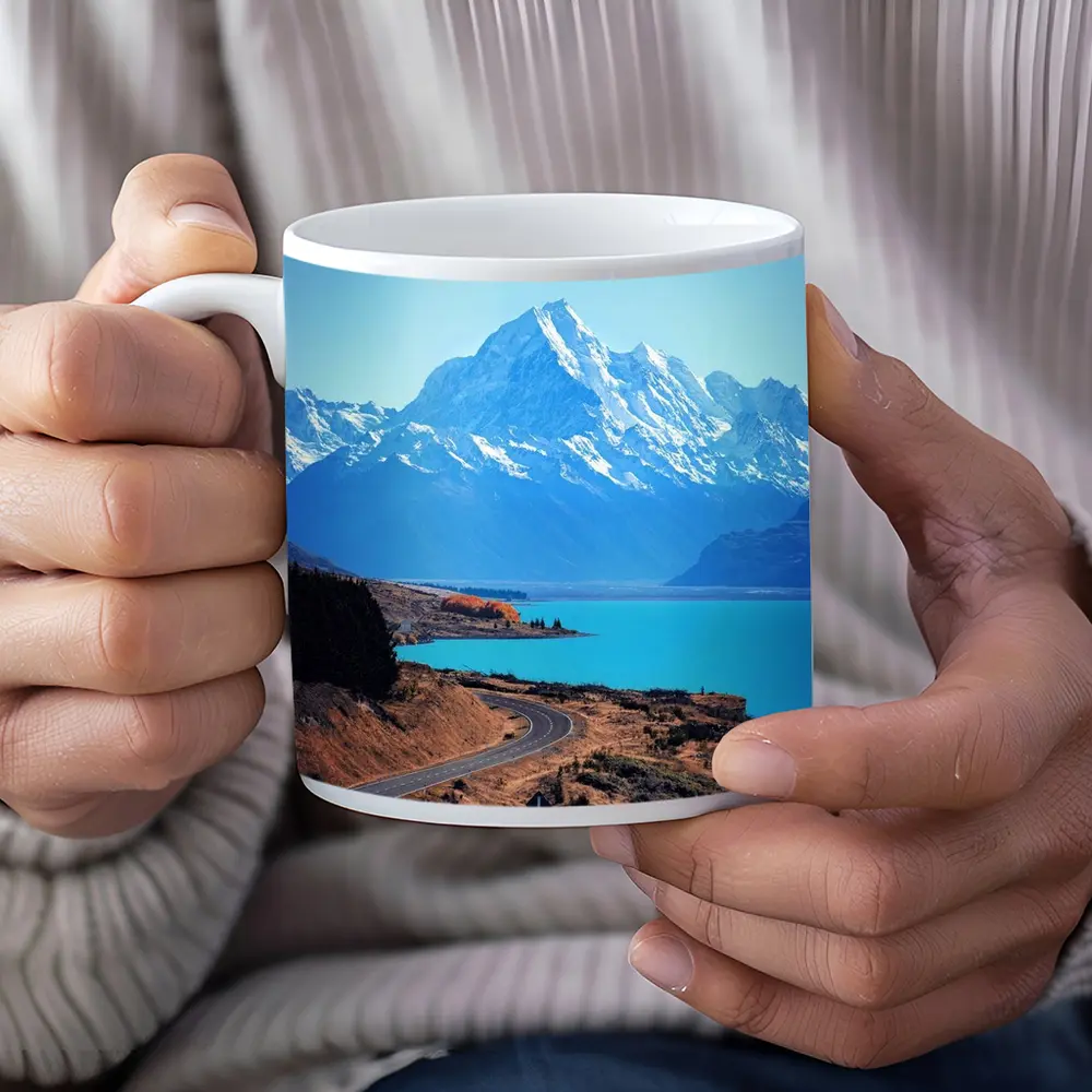 Winding Road Mount Cook New Zealand – Mugs