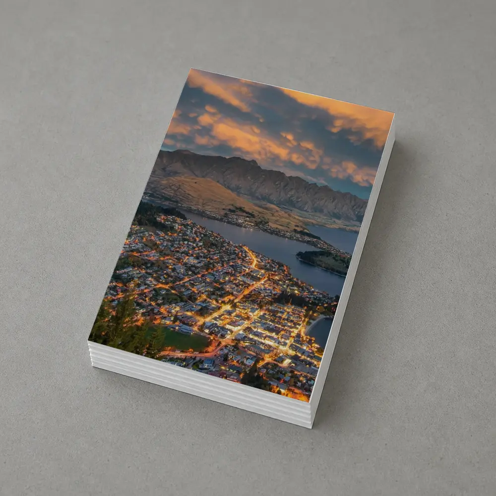 Queenstown New Zealand City Lights Sunset – Postcards