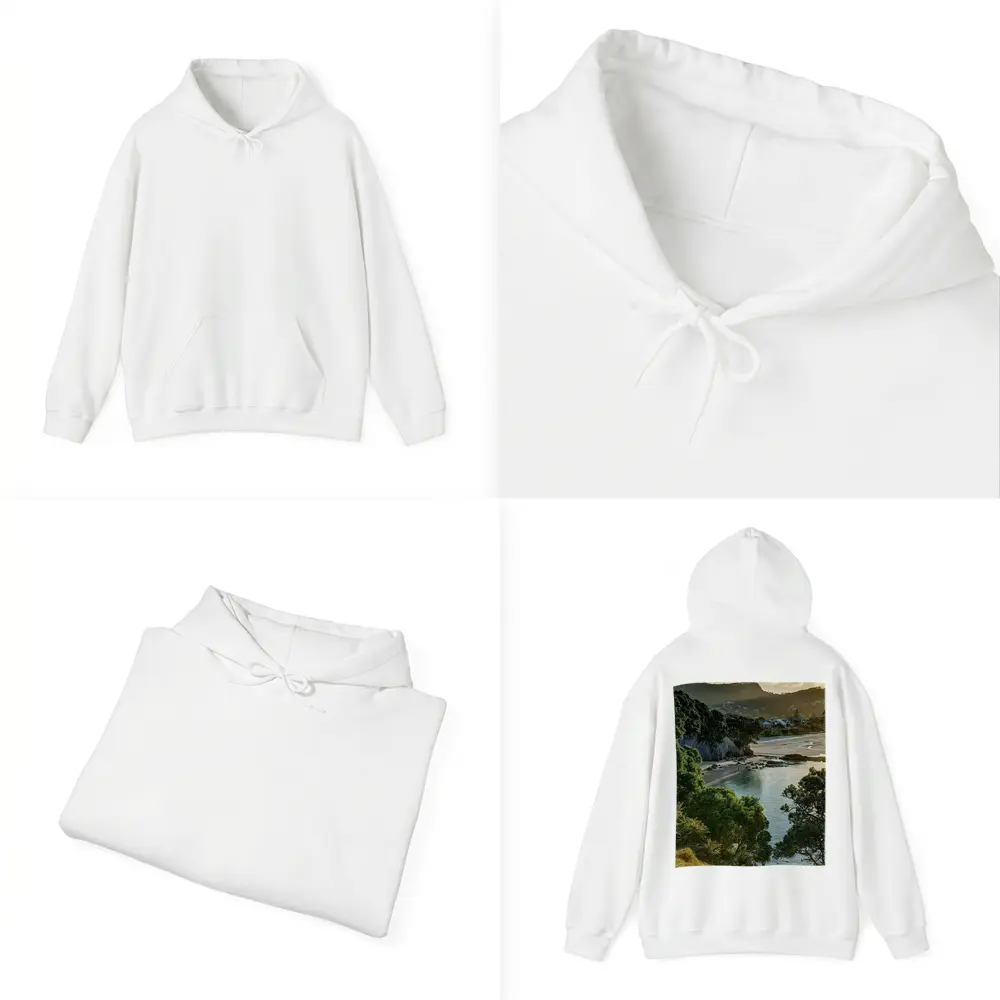New Zealand Coastal Bay Forest Landscape – Hoodies