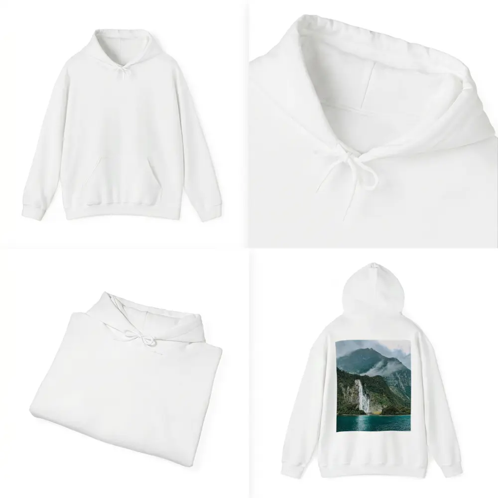 Milford Sound Waterfall New Zealand Mountain – Hoodies