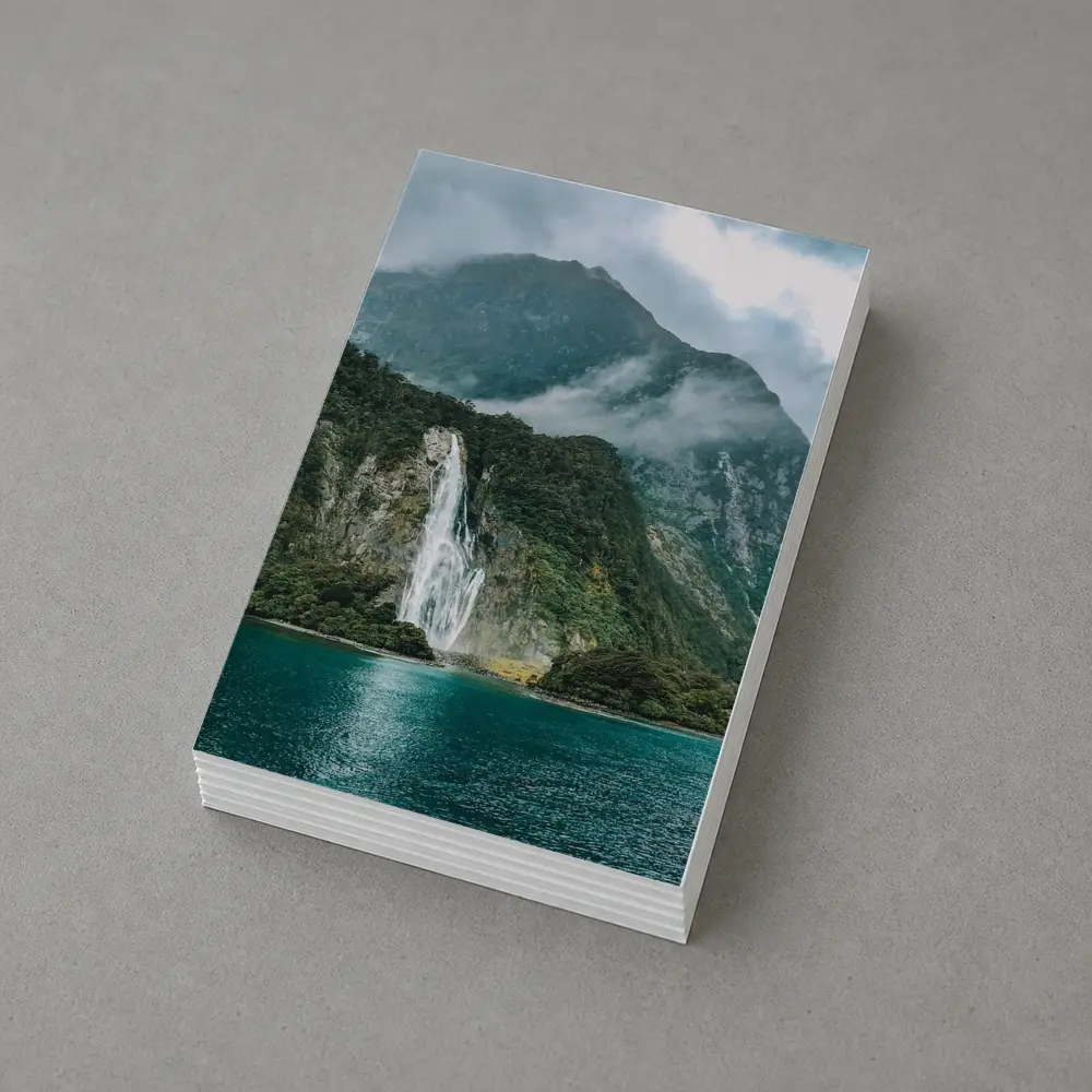 Milford Sound Waterfall New Zealand Mountain – Postcards