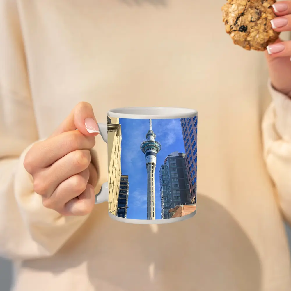 Auckland Sky Tower City Street View – Mugs