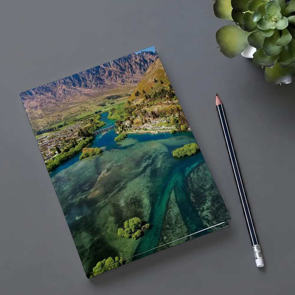 Queenstown New Zealand Aerial River Mountain View – Notebooks