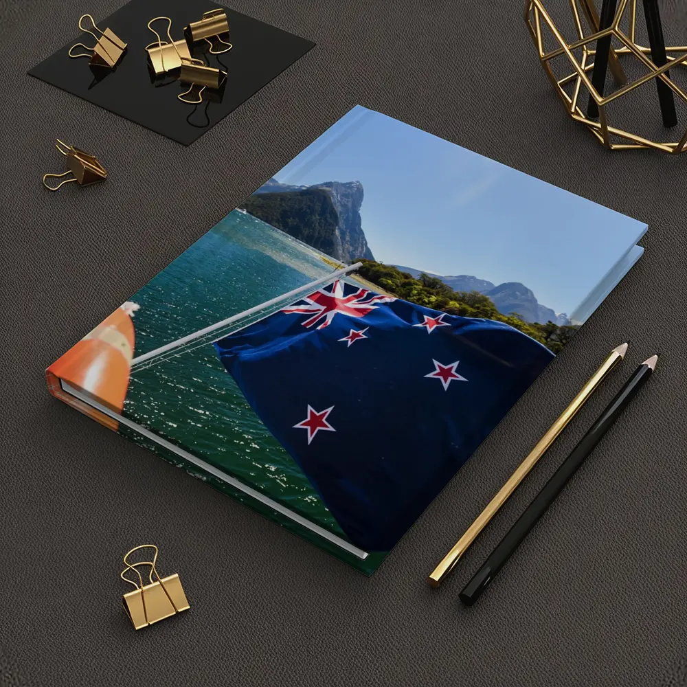 New Zealand Flag Milford Sound Mountains – Notebooks