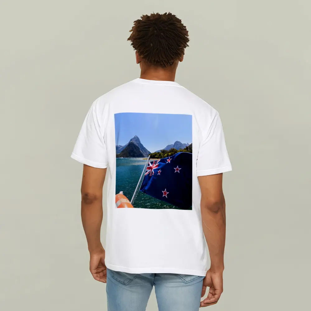 New Zealand Flag Milford Sound Mountains – T-Shirts