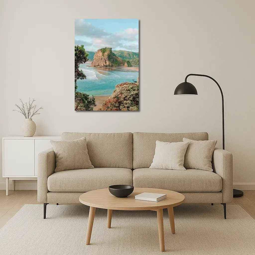 Piha Beach Lion Rock New Zealand Coast – Wall Art