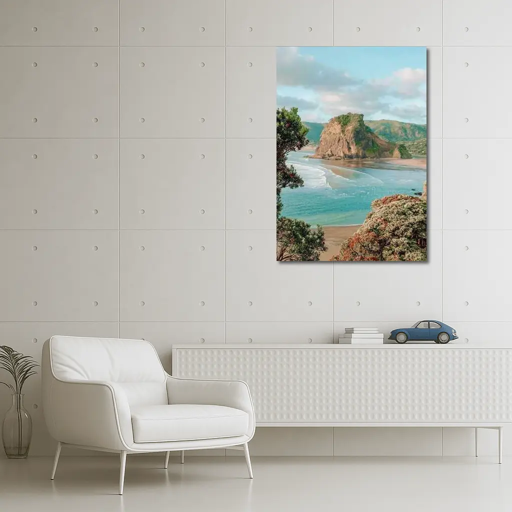 Piha Beach Lion Rock New Zealand Coast – Wall Art