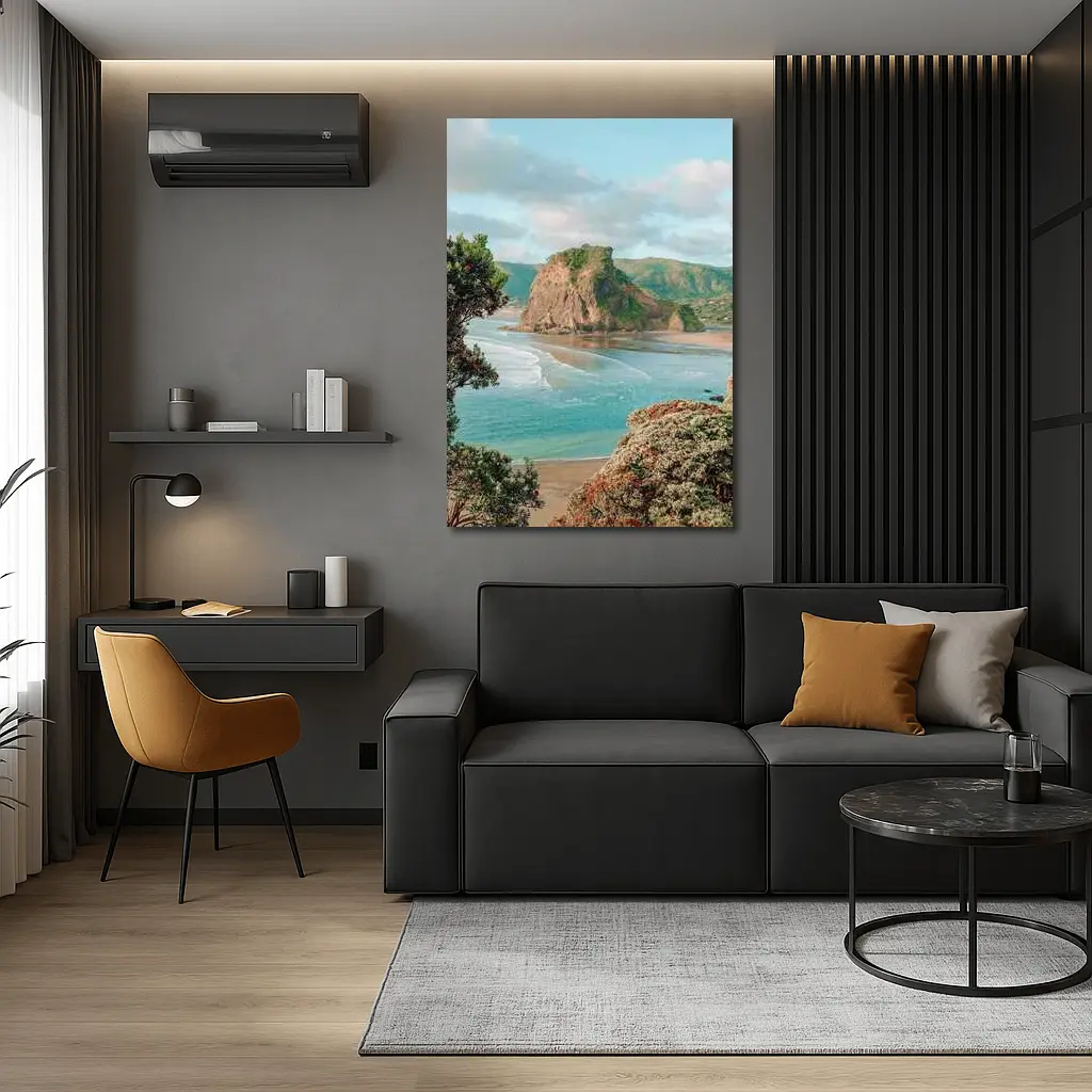 Piha Beach Lion Rock New Zealand Coast – Wall Art
