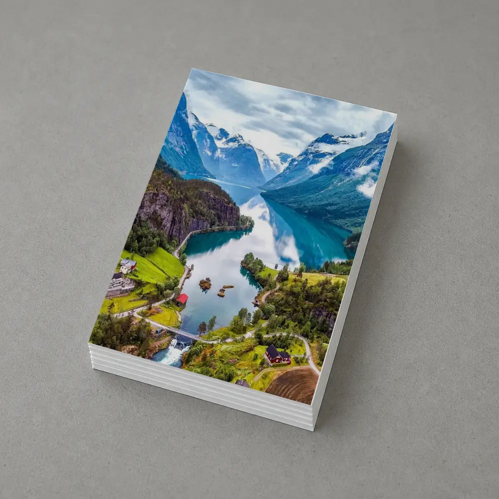 Norwegian Fjord Valley Lake Mountain Landscape – Postcards