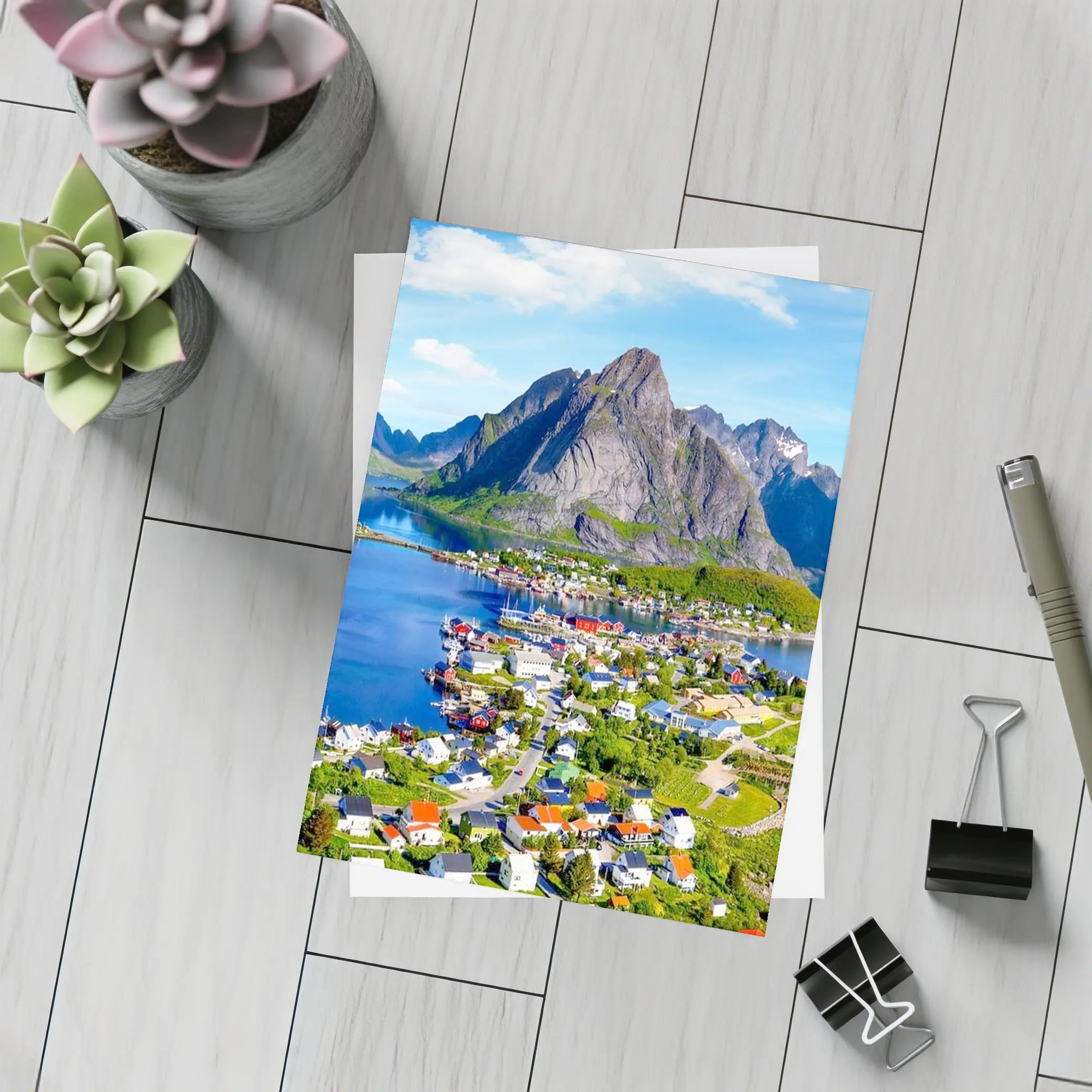 Reine Lofoten Norway Coastal Village Mountain – Postcards