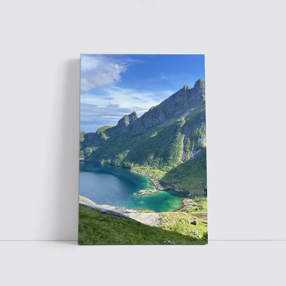 Norwegian Fjord Turquoise Lake Mountain Landscape – Wall Art